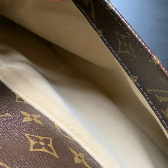 Louis Vuitton Brown Tan Satchel with Monogram Canvas - Picture 11 of 11